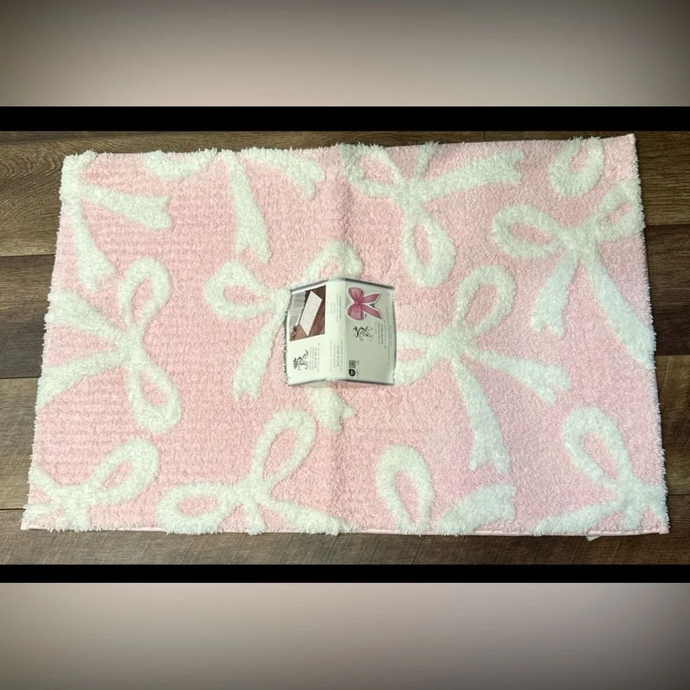 Pink Bow Bath Rug